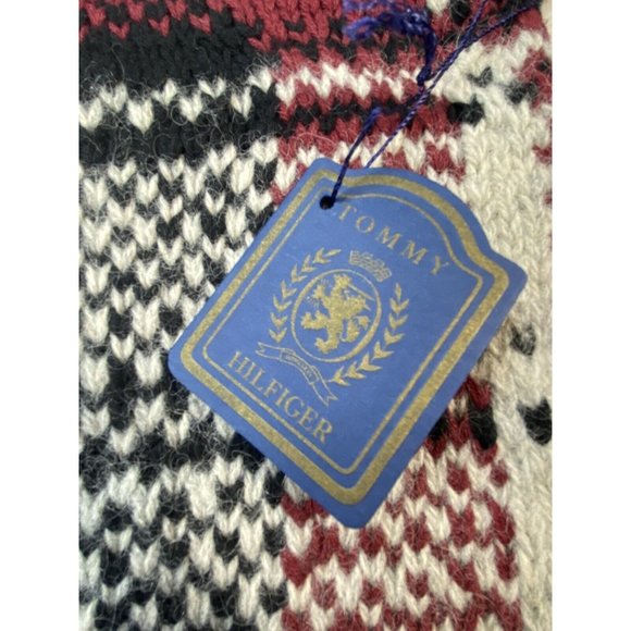 NWT Tommy Hilfiger Hand Knit Thick Wool Blend Sweater Fair Isle $235 Men's L - Picture 12 of 12